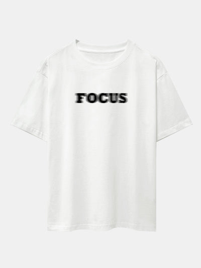 Wayne® | Vague Focus Print Drop Shoulder Oversize T-Shirt