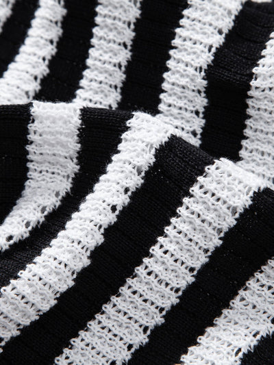 hola STRIPED SHIRT WITH DROP SHOULDERS