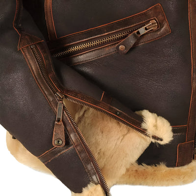 Hal | Retro-inspired men's jacket with shearling lining