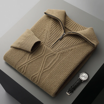 Quinn | Taranto Merino Wool Zip Sweater