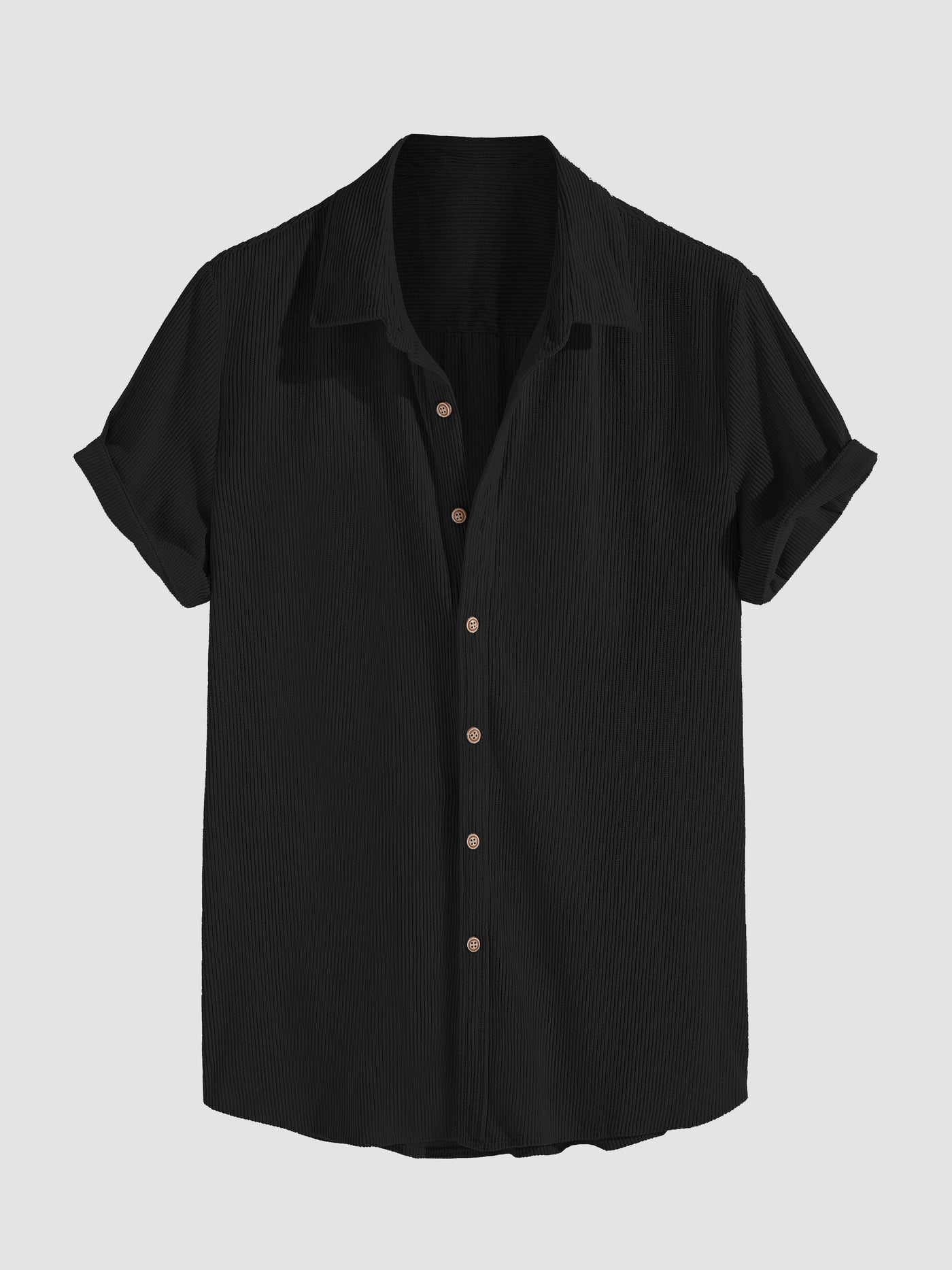 Aimeric® | Corduroy Button Up Short Sleeved Shirt