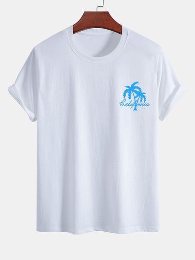 Tomás® | Palm Tree Print Cotton T-Shirt & Swim Shorts