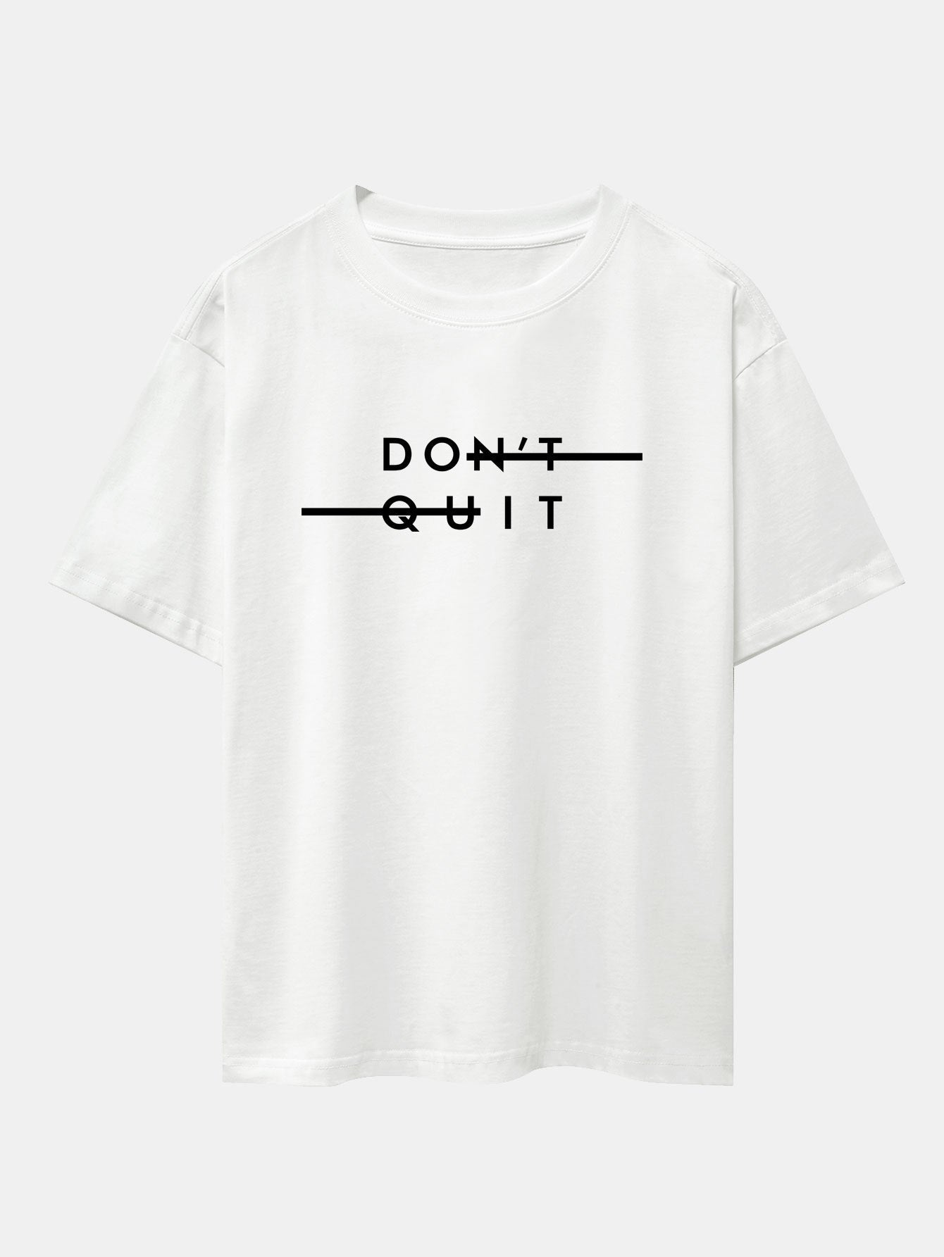 Nicolás® | Don'T Quit Print Drop Shoulder Oversize T-Shirt