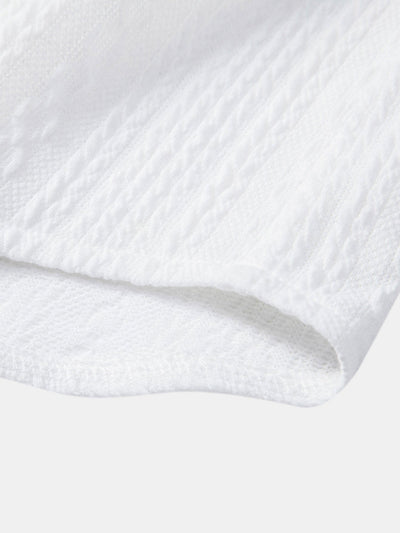 Asare® | Muscle Fit Jacquard Textured Shirt