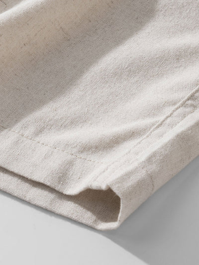 Eleazar® | Linen Cotton Blend Drawstring Shorts