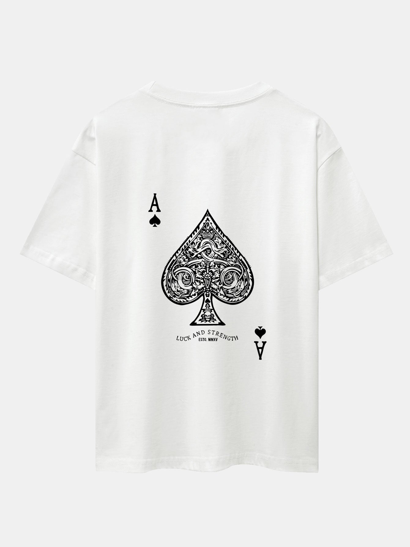 Ahab® | Ace Of Spades Print Drop Shoulder Oversize T-Shirt