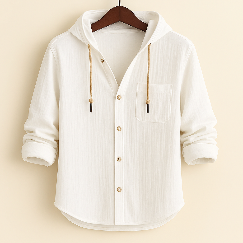 Roberto | LUXURY SOFT COTTON SHIRT WITH HOOD