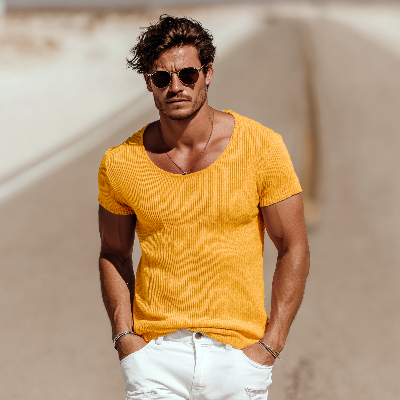 Rudolph | Men'S Spring And Summer Casual Round Neck Slim Fit Knitted Short Sleeve T-Shirt