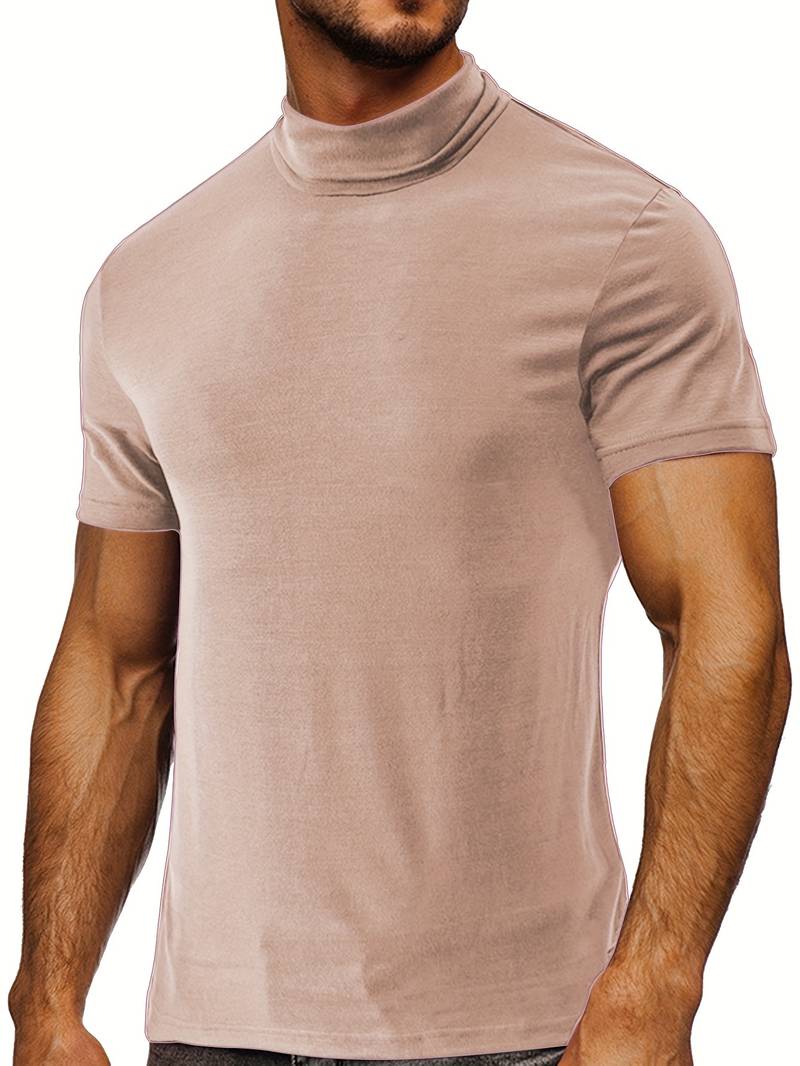 Lucian® | Casual Short Sleeve Turtleneck T-Shirt