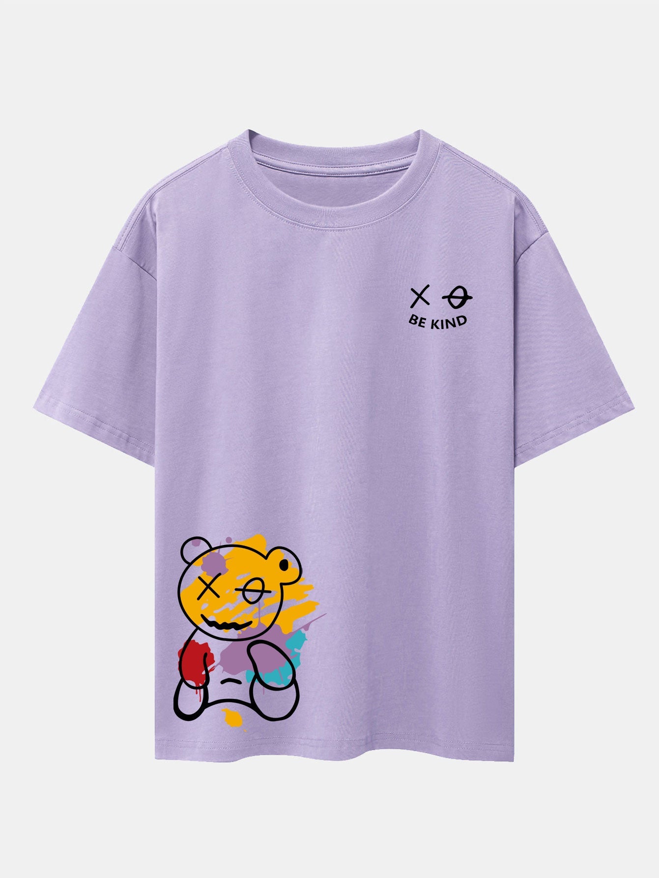 Dillon® | Graffiti Bear Print Drop Shoulder Oversize T-Shirt