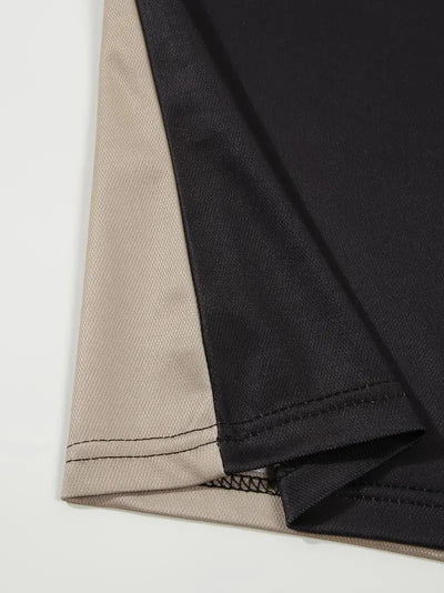 Dale® | Striped Casual Color Block Short Sleeve Shirt