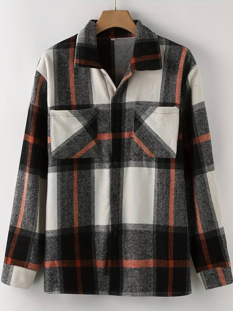 Lucy® | Long Sleeve Button-Down Shirt With Check Pattern For Men