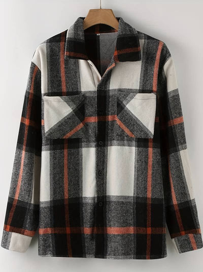 Lucy® | Long Sleeve Button-Down Shirt With Check Pattern For Men