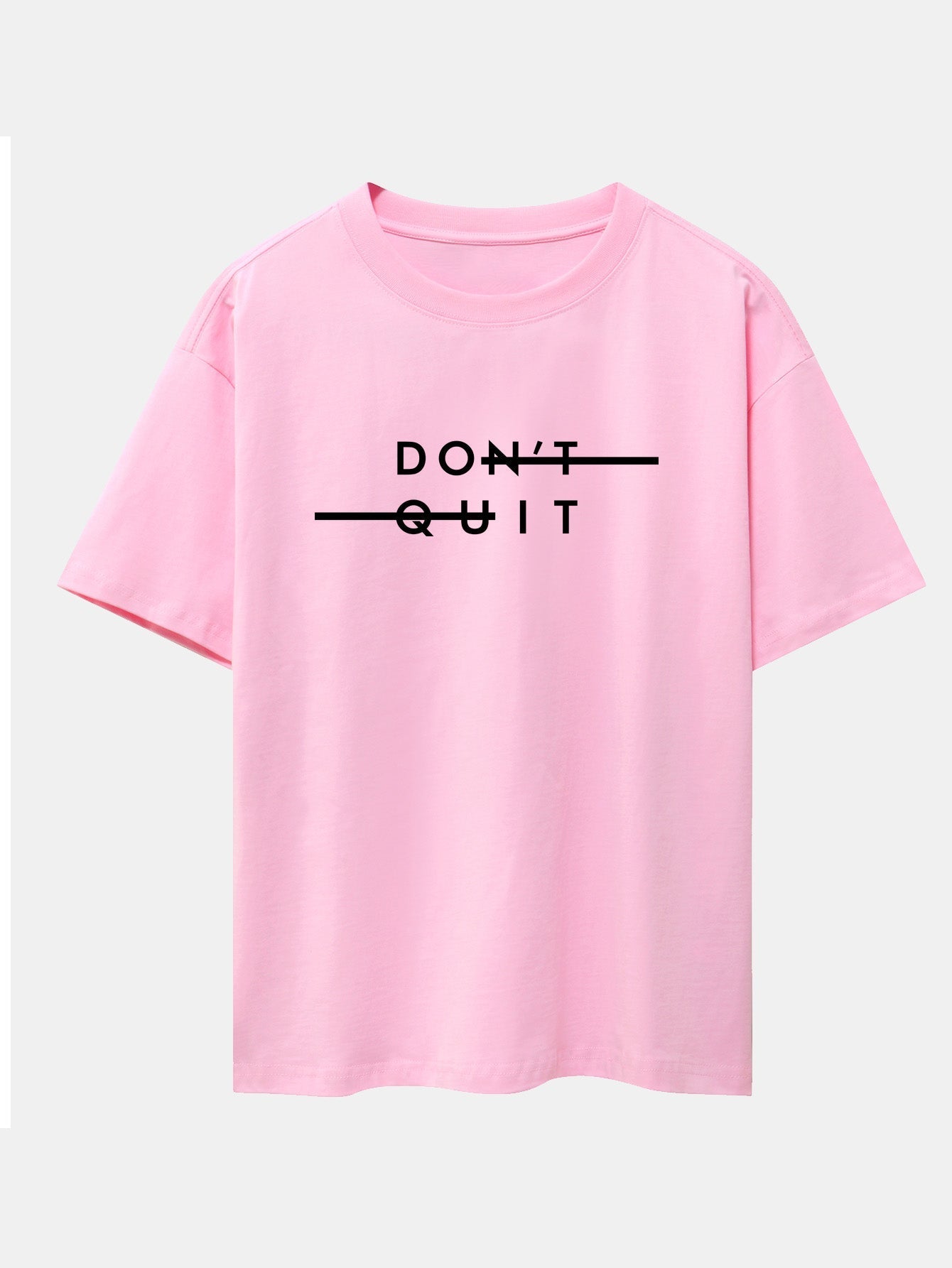 Nicolás® | Don'T Quit Print Drop Shoulder Oversize T-Shirt