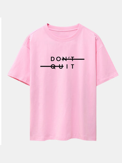 Nicolás® | Don'T Quit Print Drop Shoulder Oversize T-Shirt