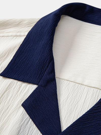 Glenn® | Textured Contrast Cuban Shirt