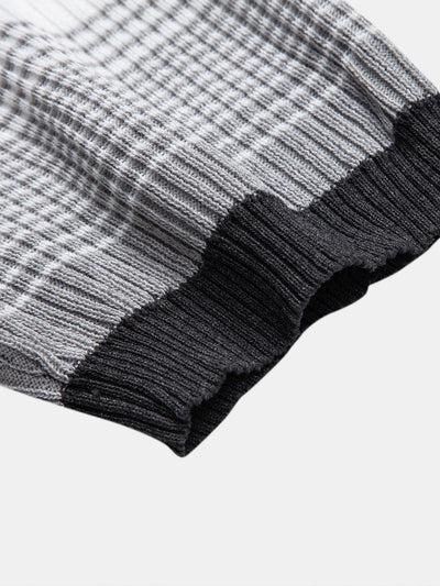 Samuel | Striped Gradient Knitted Polo Shirt