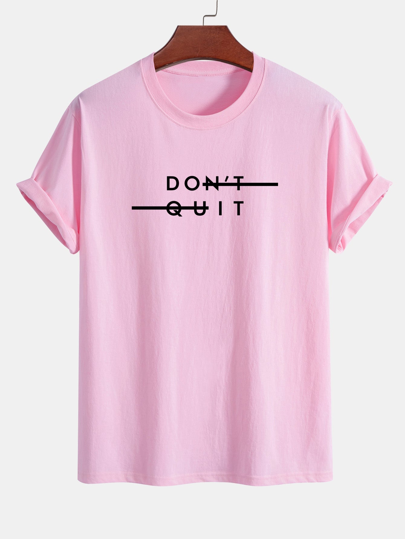 Nicodemo® | Don'T Quit Print Cotton T-Shirt