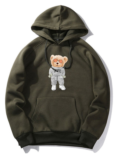 Damon | Rich Bear Print Hoodie
