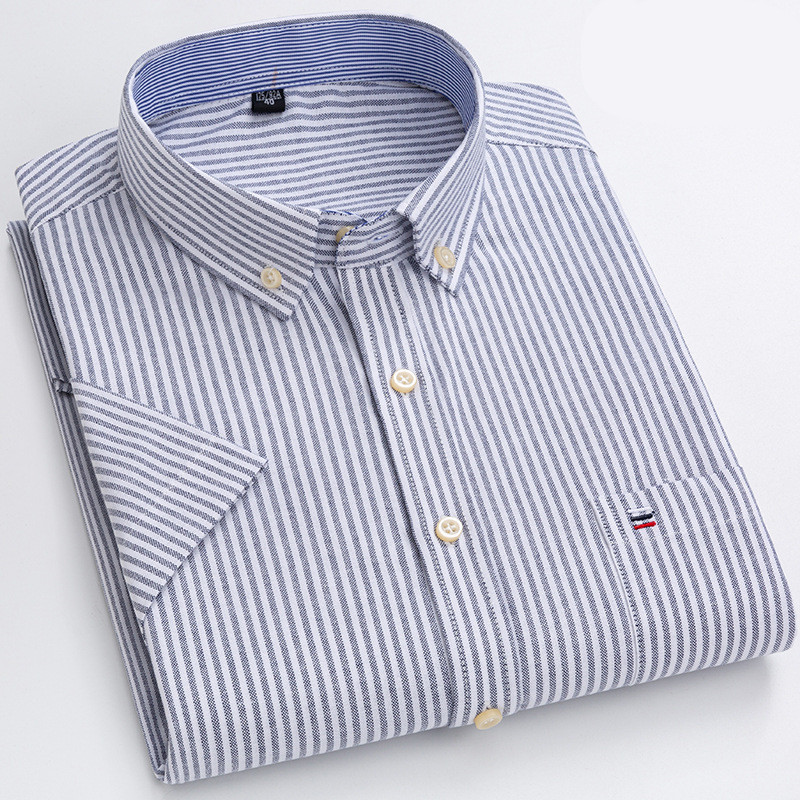 Dimitri® | Soft Cotton Shirt With Practical Chest Pocket And Short Sleeves