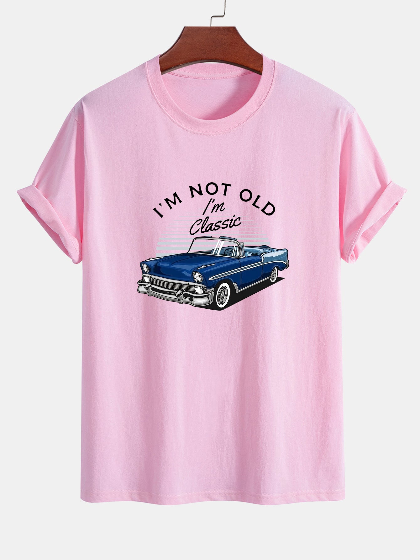 Mencio® | Car Slogan Print Cotton T-Shirt