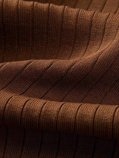 Connor | Stripe V Neck Knit Polo Shirt