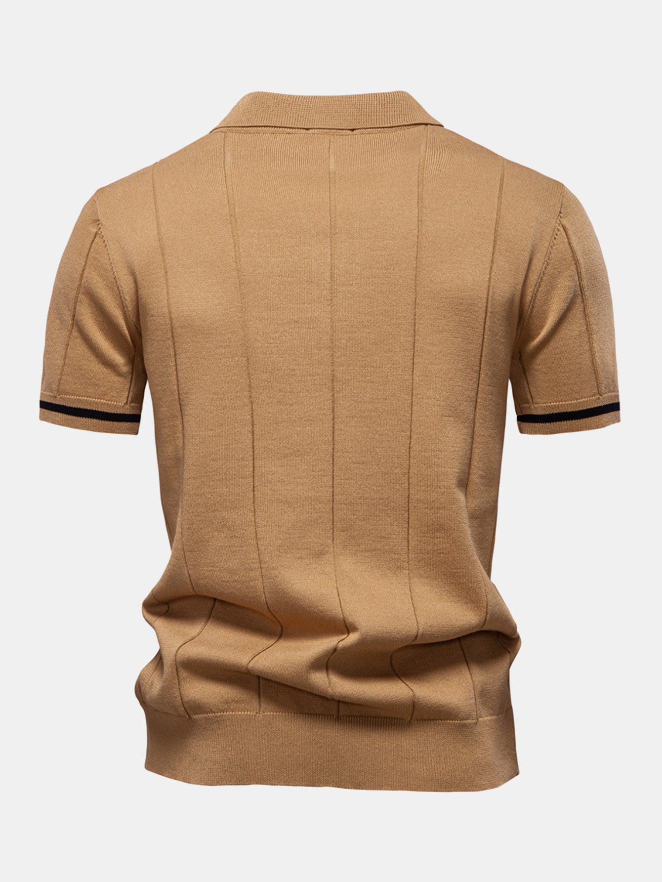 Grayson | Contrast Trim Zipper Knit Polo Shirt