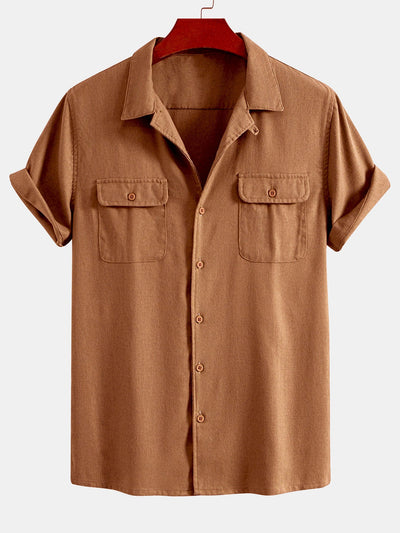 Cuno® | Linen Cuban Shirt With Pockets & Straight Leg Linen Pants