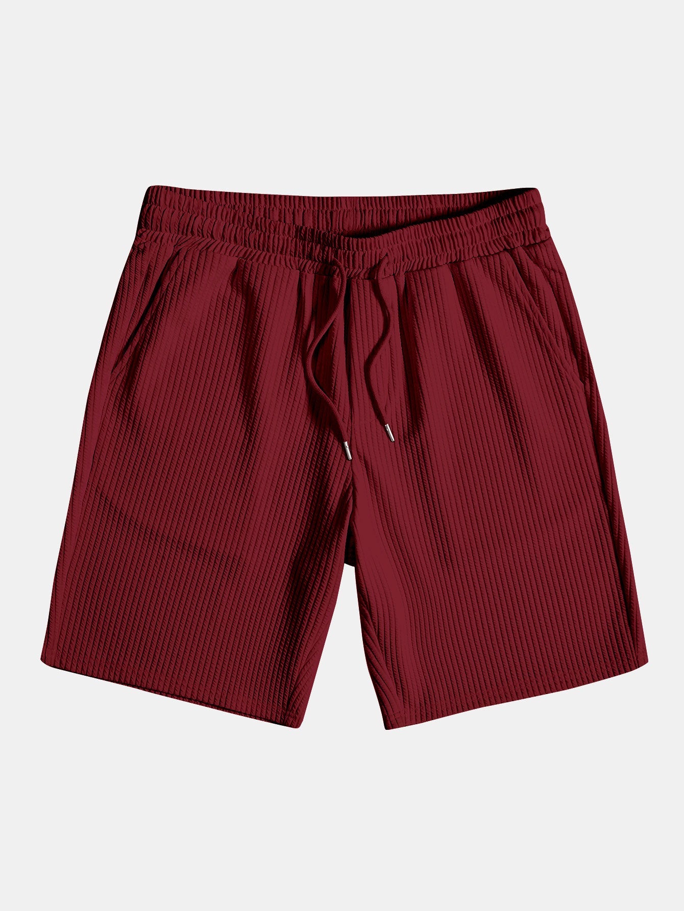 Randy® | Muscle Fit Ribbed Stand Collar Shirt & Shorts