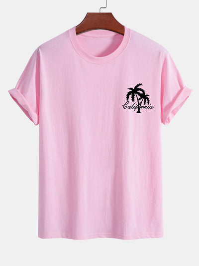 Franco® | Palm Tree Print Cotton T-Shirt & Swim Shorts