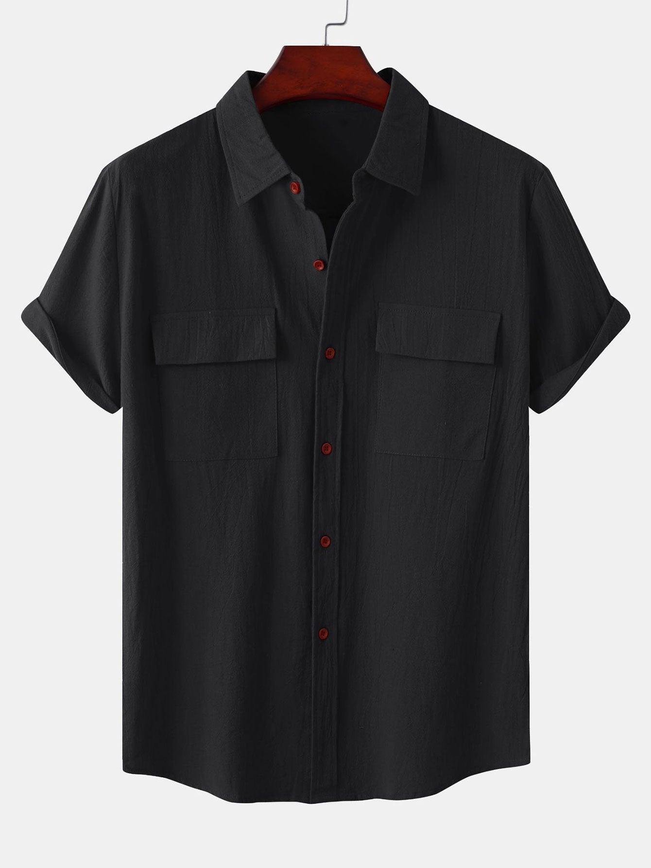 Alver® | Man Button Up Shirt With Patch Pockets