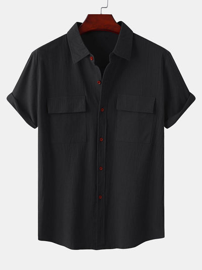Alver® | Man Button Up Shirt With Patch Pockets
