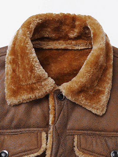 Benito | Regular Fit Faux Fur Lined Faux Suede Jacket