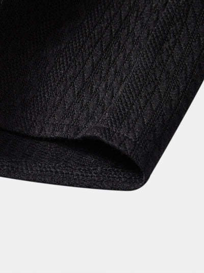 Asare® | Muscle Fit Jacquard Textured Shirt