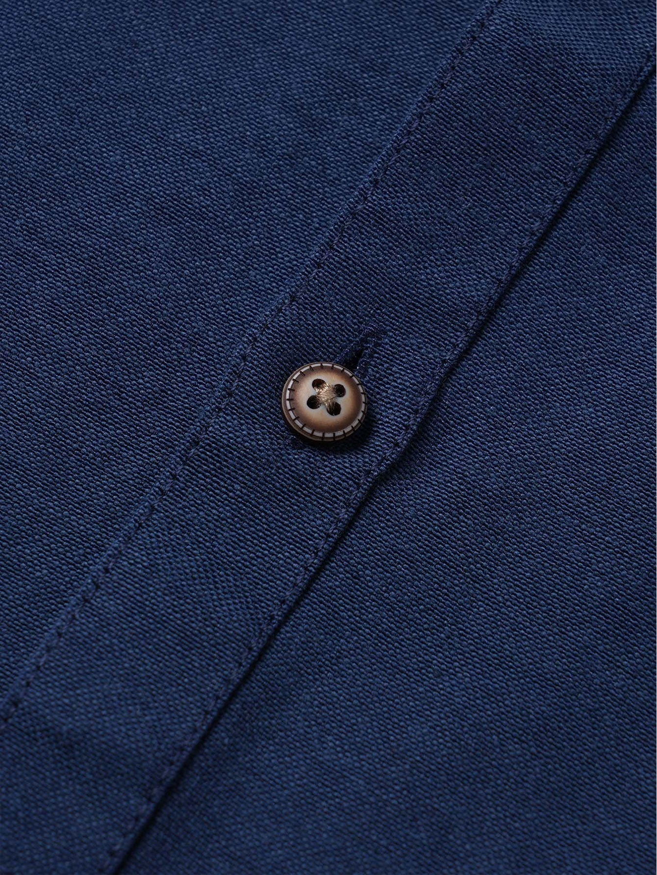 Gabino® | Long Sleeve Contrast Stand Collar Oxford Shirt