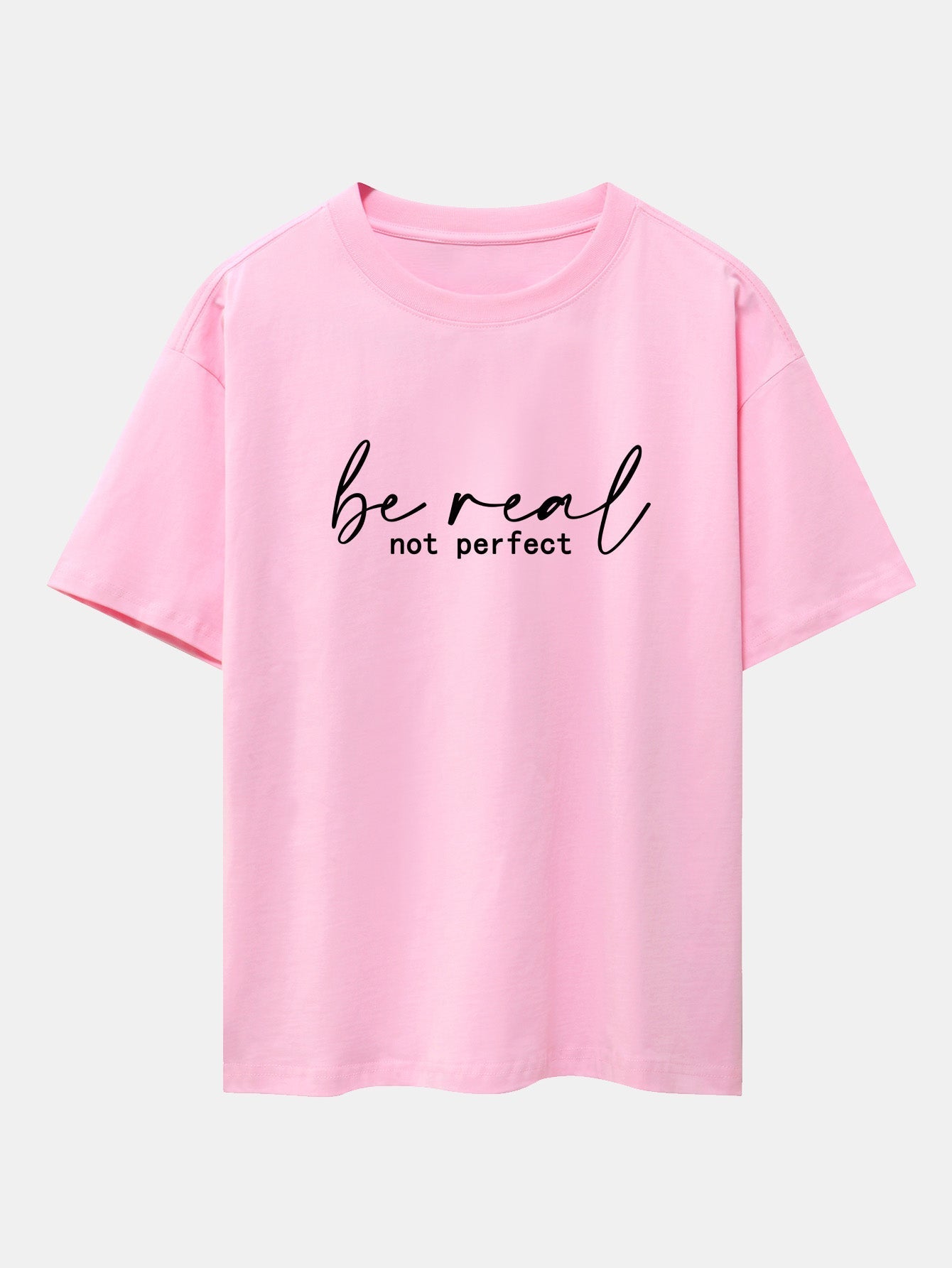 Alexei® | Be Real Not Perfect Print Drop Shoulder Oversize T-Shirt