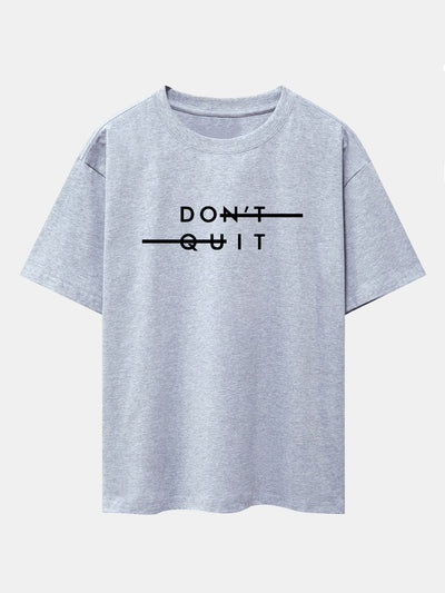Nicolás® | Don'T Quit Print Drop Shoulder Oversize T-Shirt