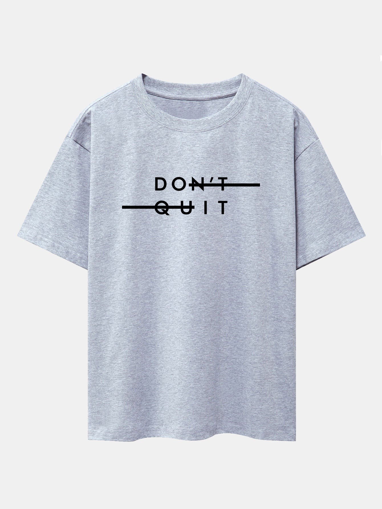 Dustin® | Don'T Quit Print Drop Shoulder Oversize T-Shirt