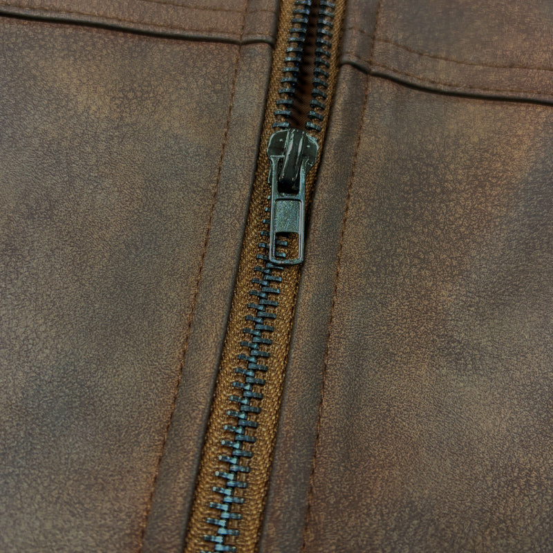 Bettina® | Men's Zipper Leather Jacket 98679789U