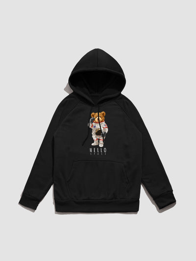 Oberon | Astronaut Bear Print Hoodie