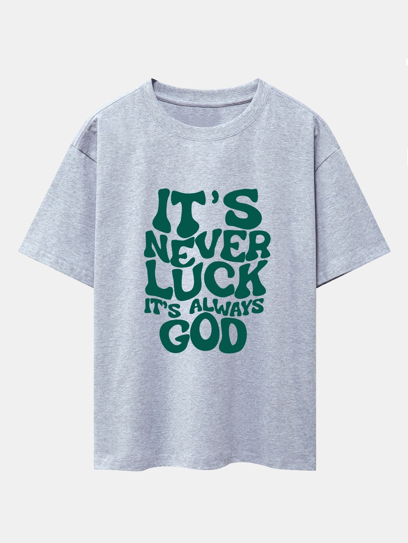 Domingo® | God Slogan Print Drop Shoulder Oversize T-Shirt
