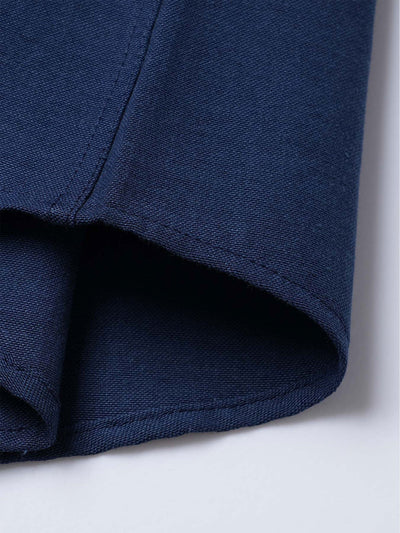 Gabino® | Long Sleeve Contrast Stand Collar Oxford Shirt