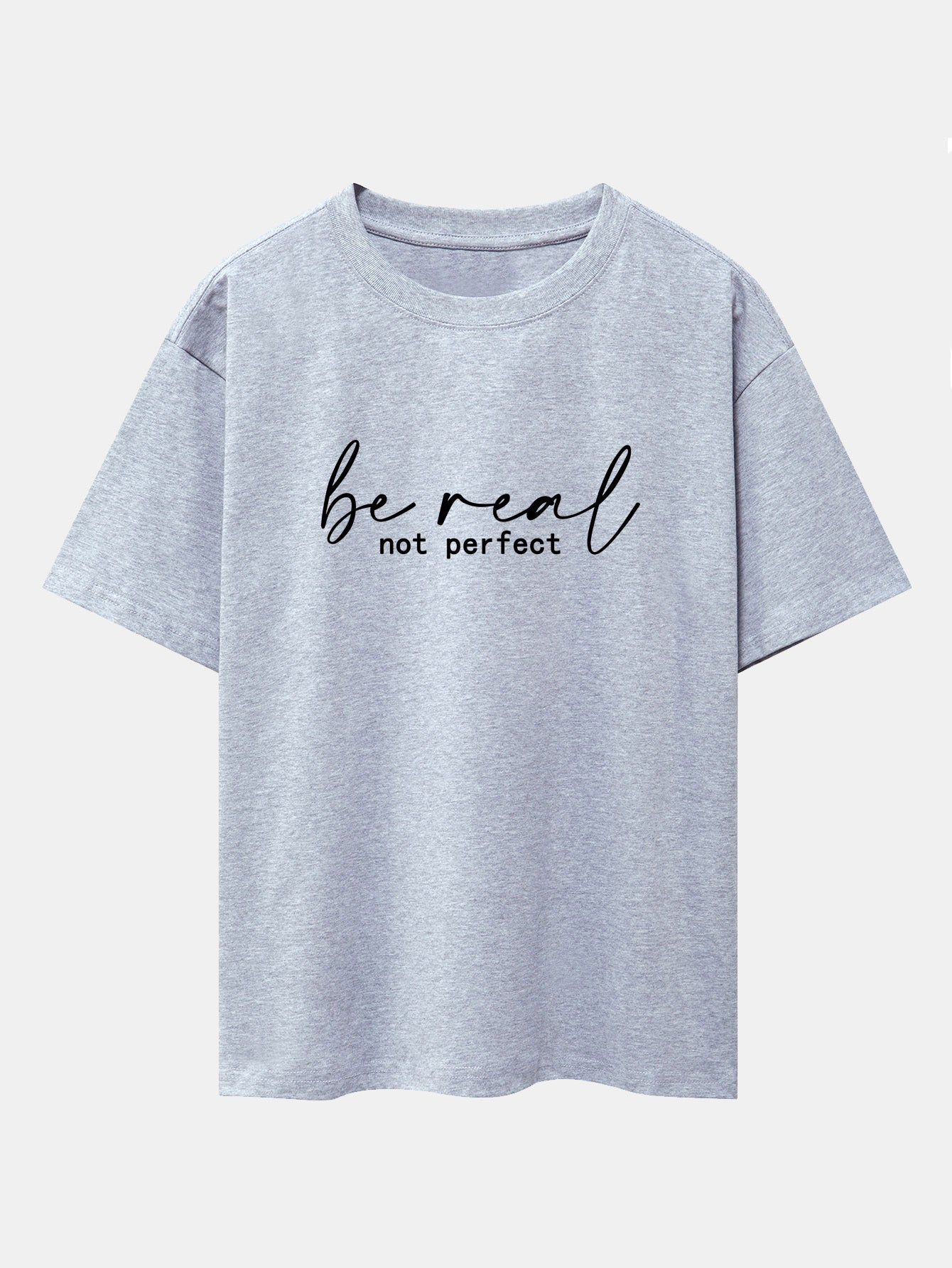 Alexei® | Be Real Not Perfect Print Drop Shoulder Oversize T-Shirt