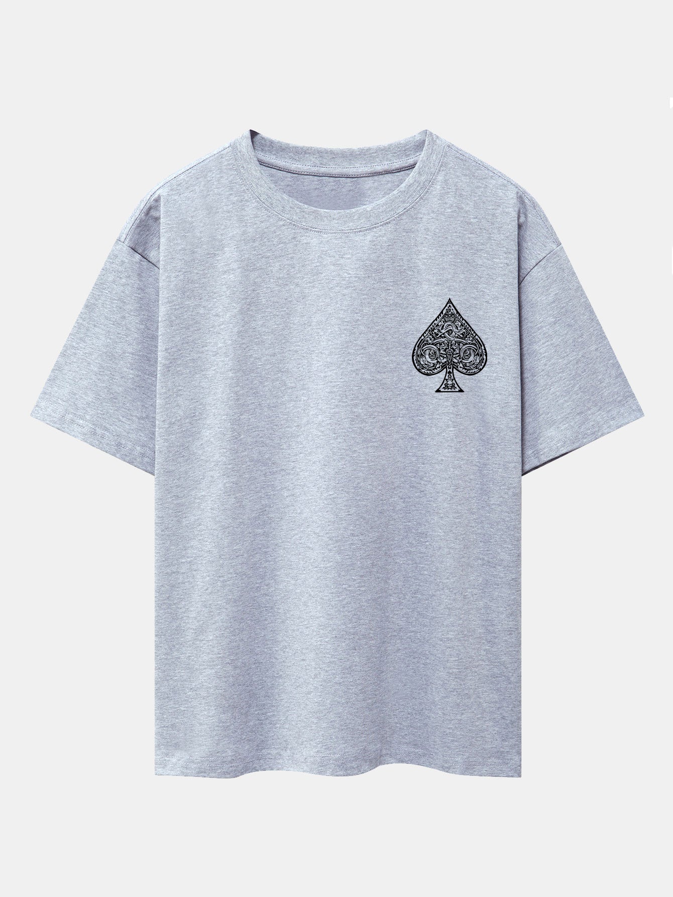 Conrado® | Ace Of Spades Print Drop Shoulder Oversize T-Shirt