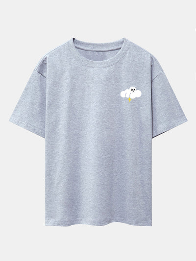 Hubert® | Thundercloud Print Drop Shoulder Oversize T-Shirt