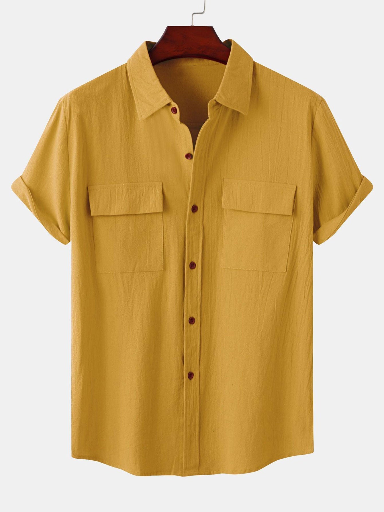 Alver® | Man Button Up Shirt With Patch Pockets
