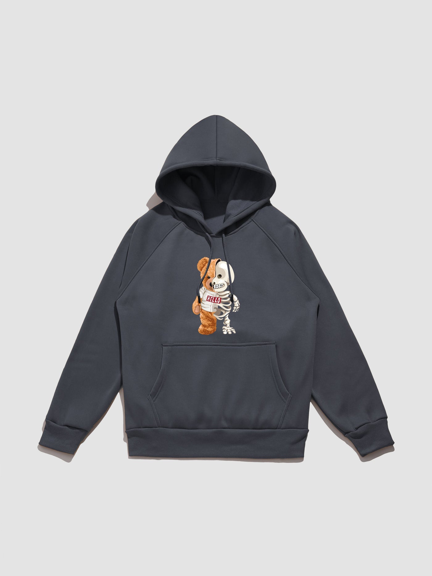 Zavier | Skeleton Bear Print Hoodie