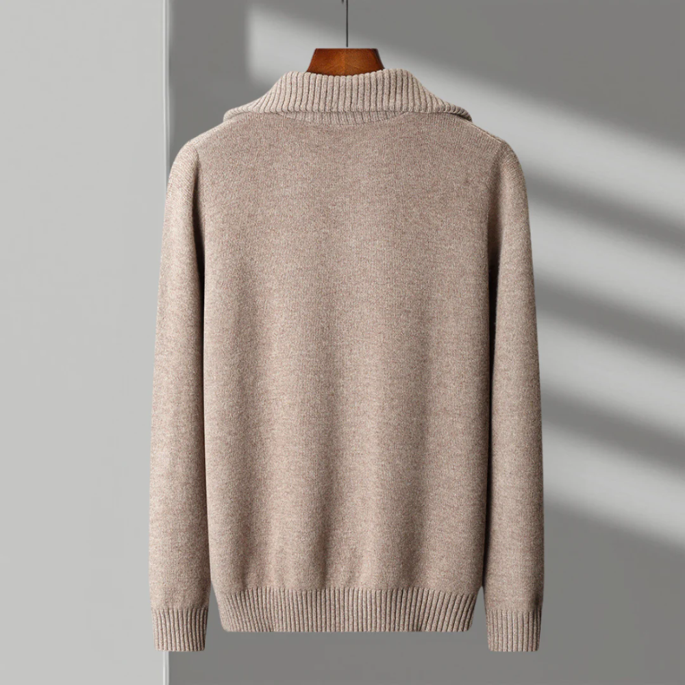 Quinn | Taranto Merino Wool Zip Sweater