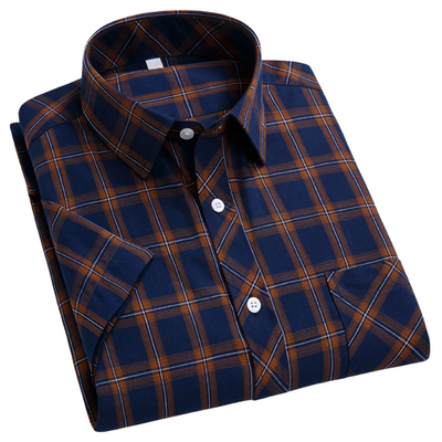 Mason | Cotton Short Sleeved Checkered Shirt