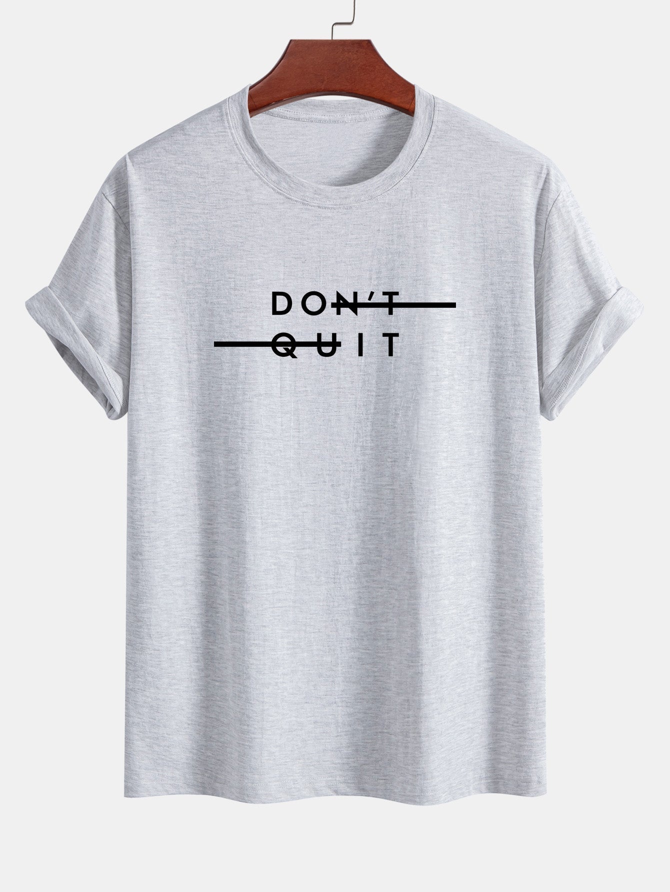 Nicodemo® | Don'T Quit Print Cotton T-Shirt